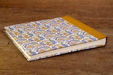 Extraordinary photo album "Otti", flowers yellow and blue, handmade in Germany